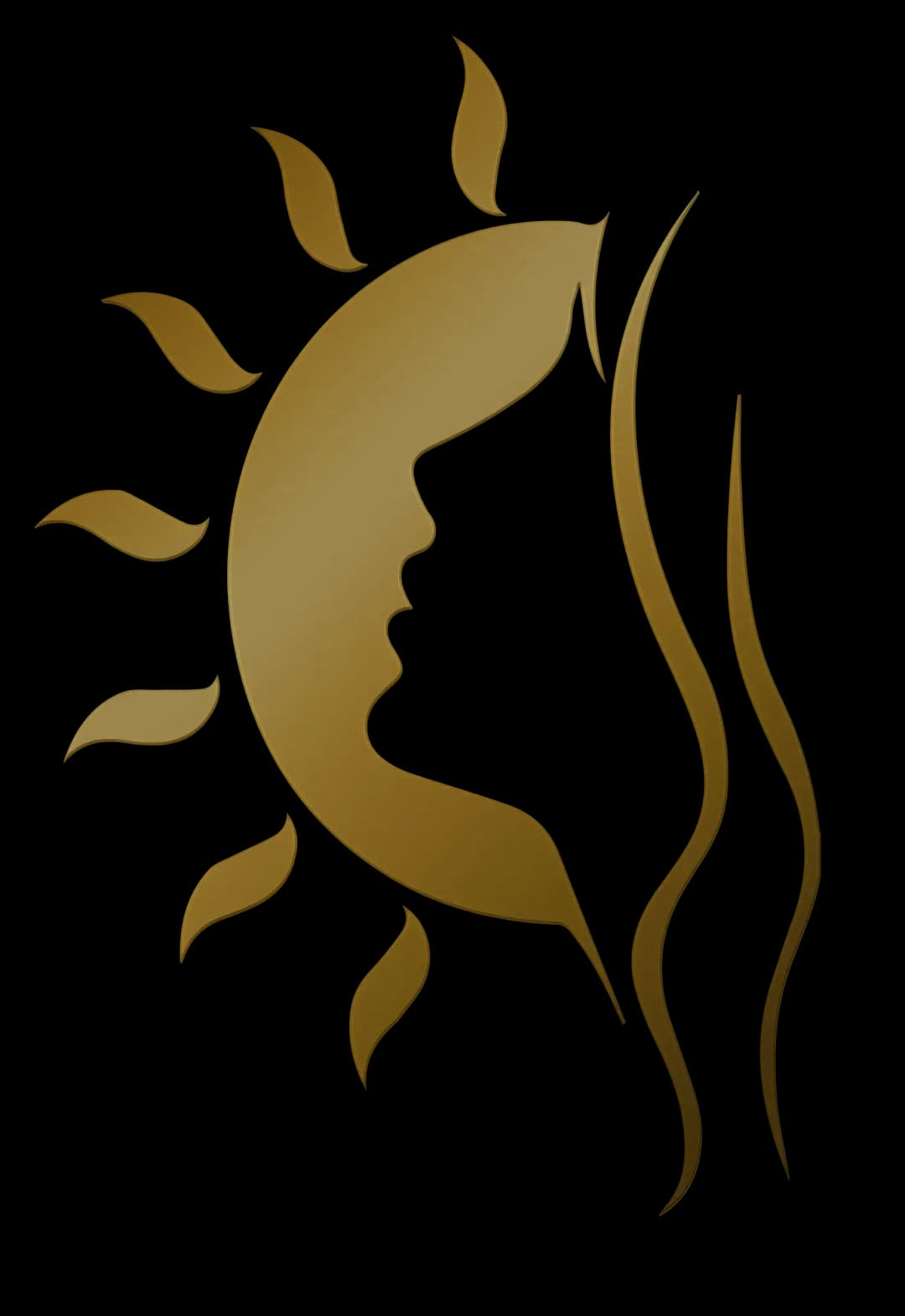 Sun Face - Gold