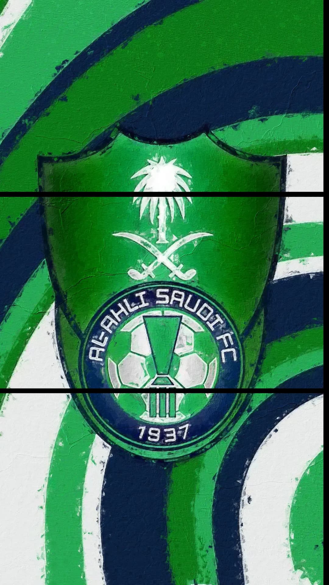 Al Ahli Saudi Crest – 3 Panels