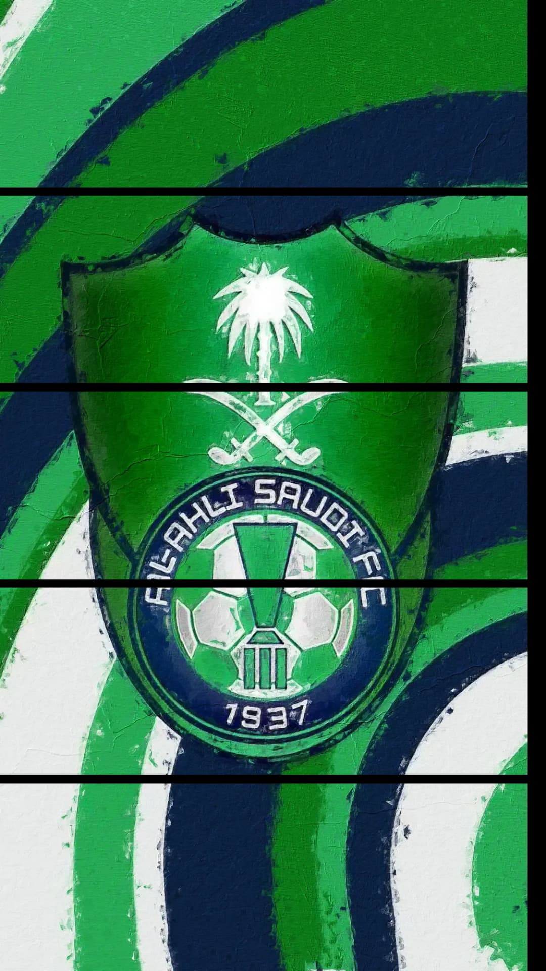 Al Ahli Saudi Crest – 5 Panels Straight
