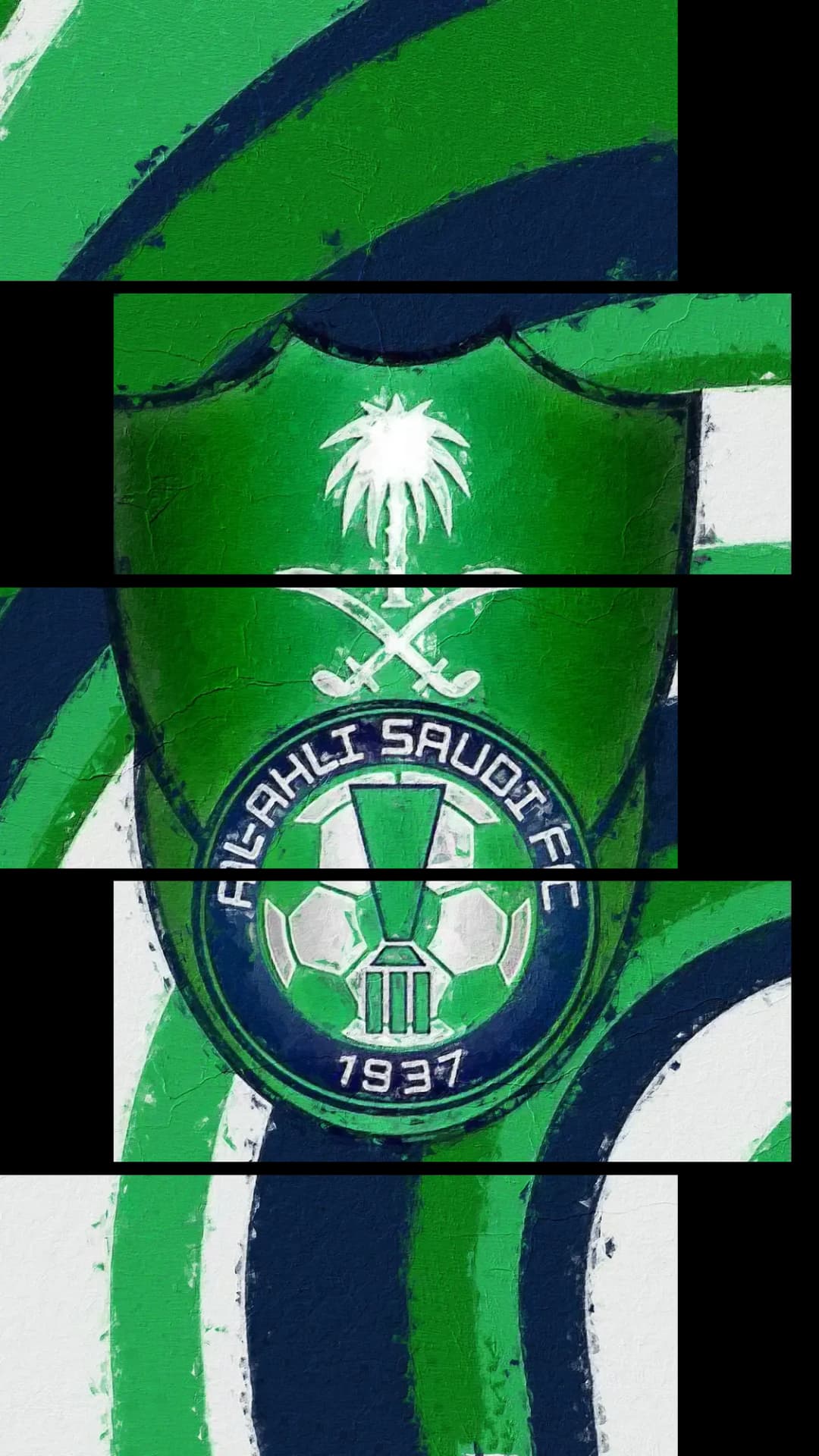 Al Ahli Saudi Crest – 5 Panels Up & Down