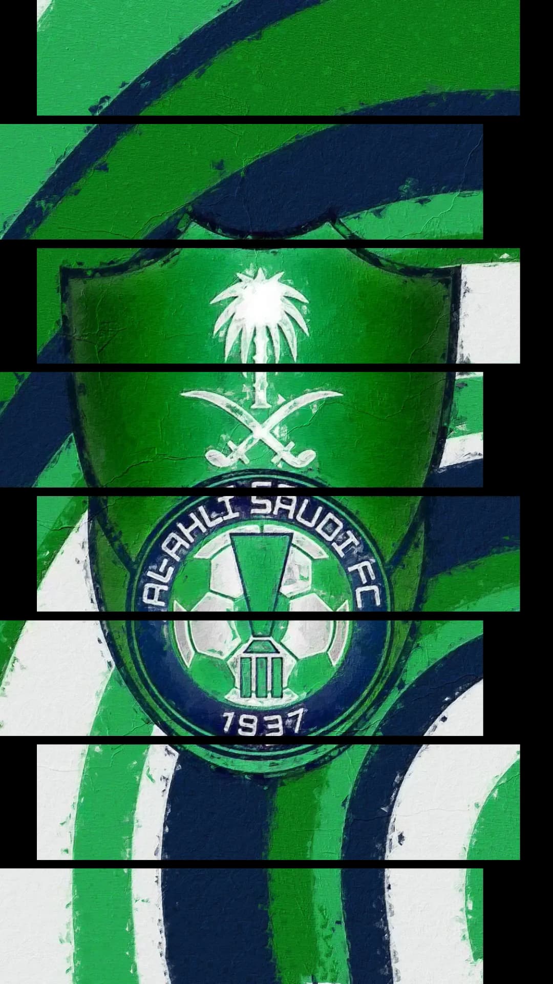 Al Ahli Saudi Crest – 8 Panels Up & Down