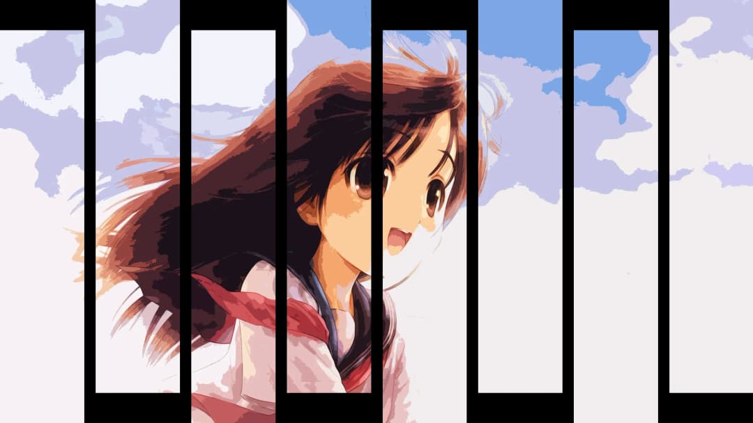 Anime Girl Blue Sky – 8 Panels Up & Down