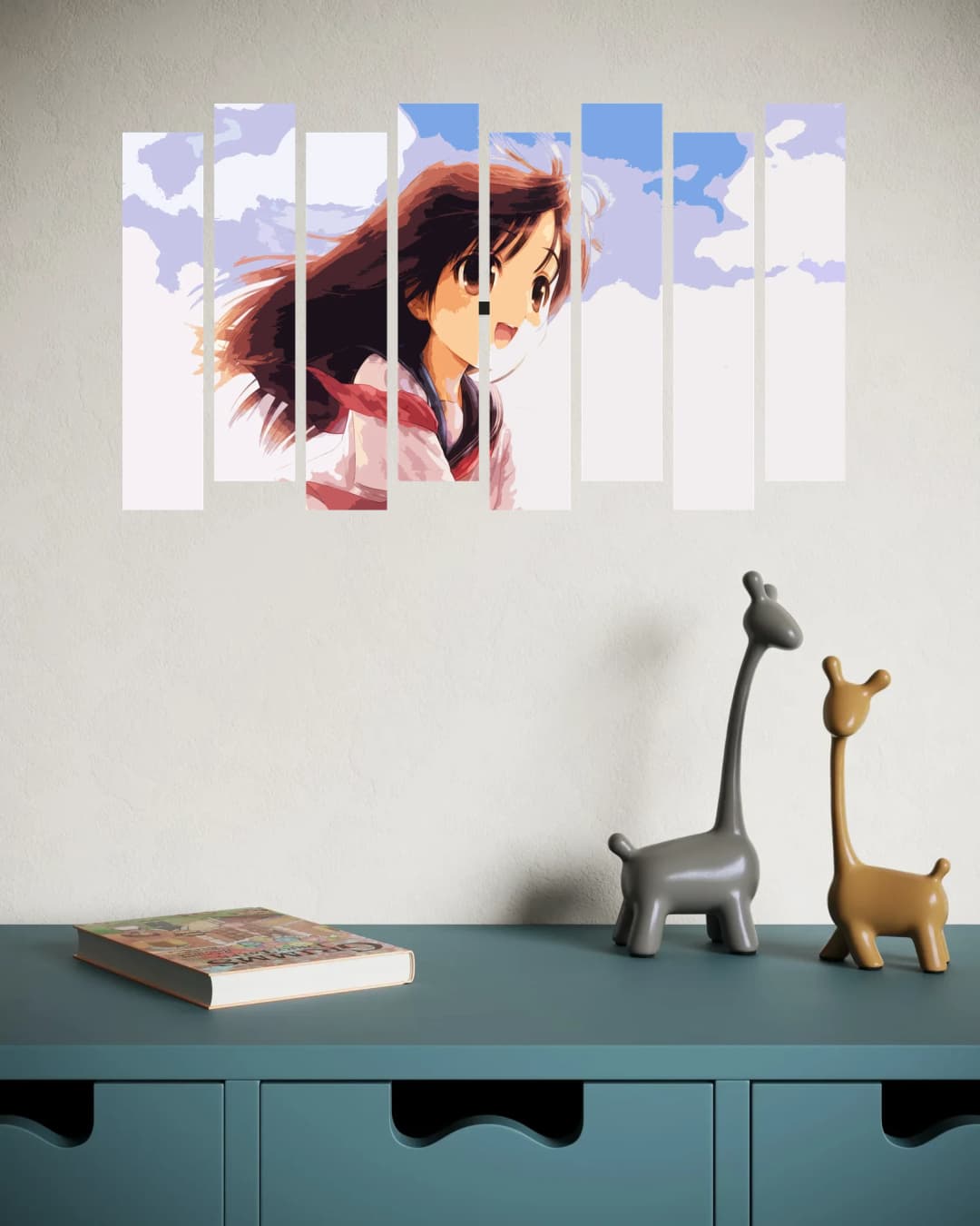 Anime Girl Blue Sky – 8 Panels Up & Down