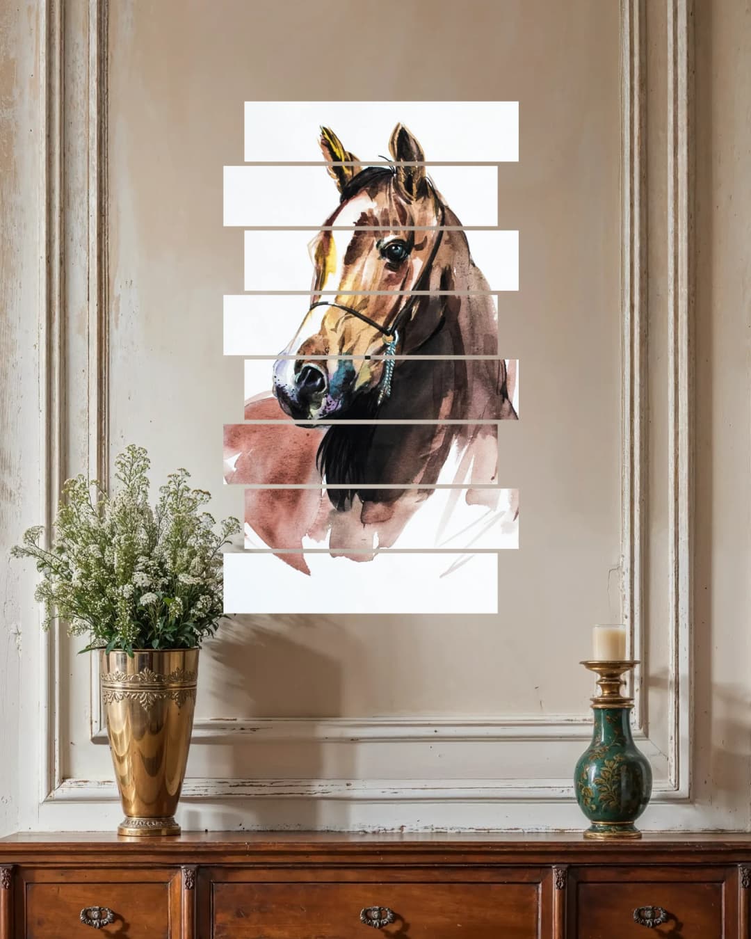 Arabian Horse Portrait – 8 Panels Up & Down