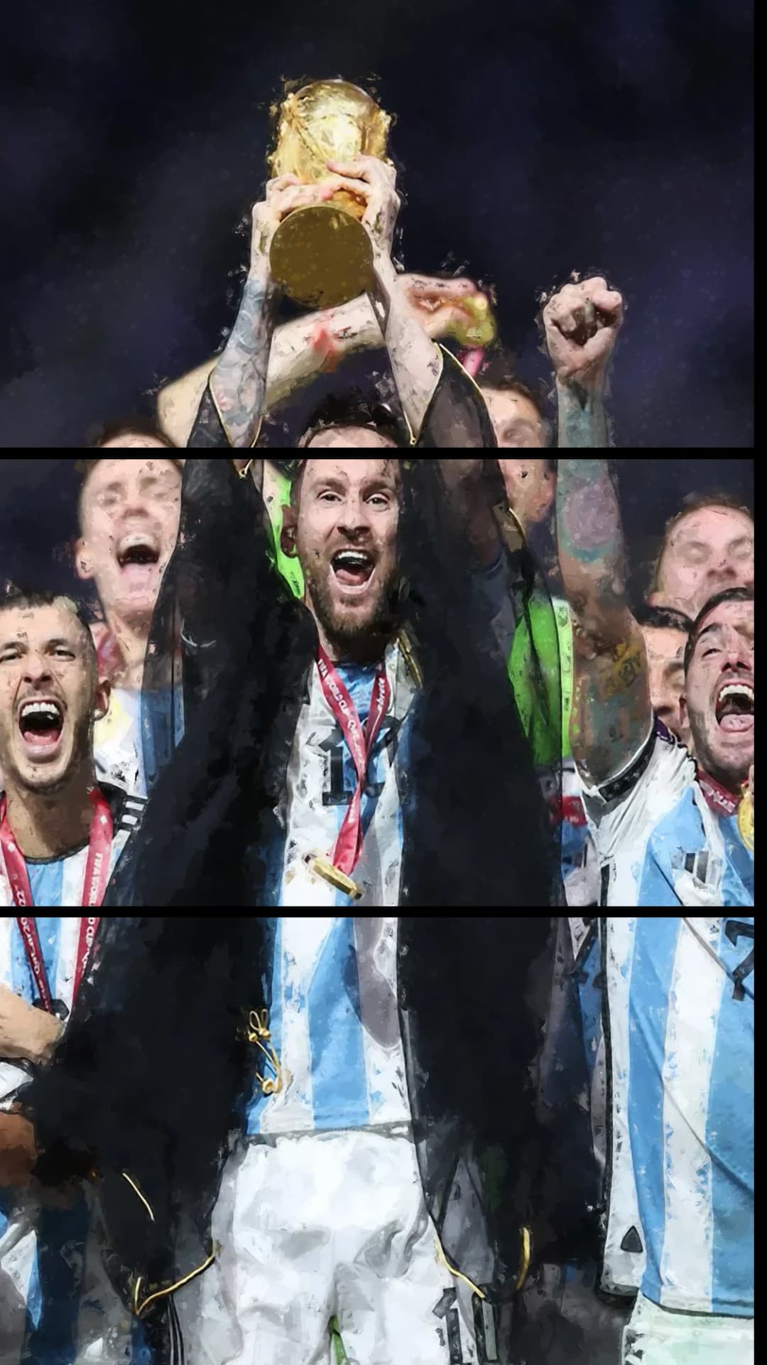 Argentina World Cup Celebration – 3 Panels
