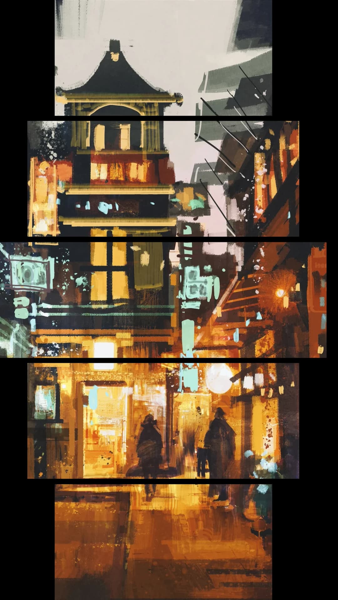 Asian Night Market – 5 Panels Hierarchy
