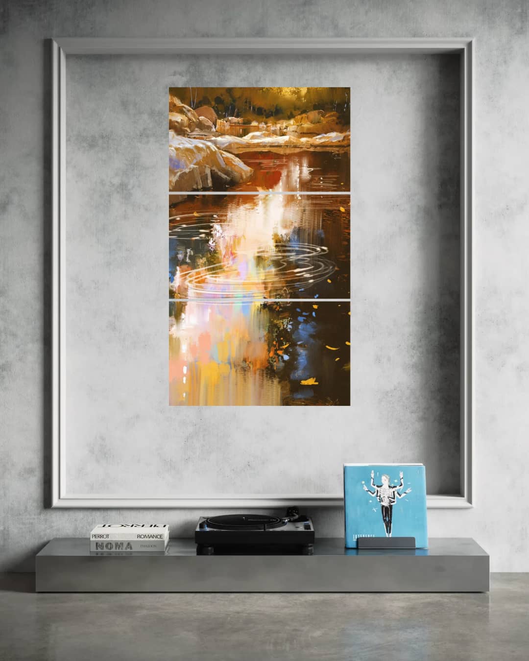 Autumn River Ripples – 3 Panels