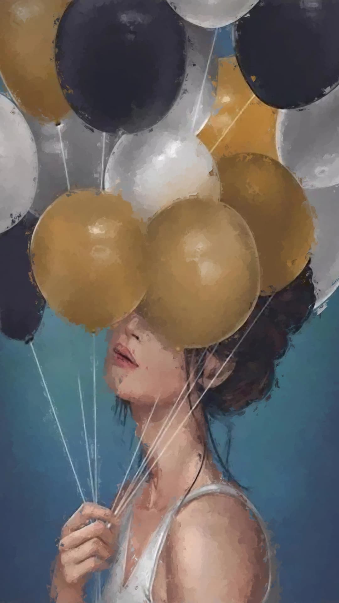 Balloons Over Face