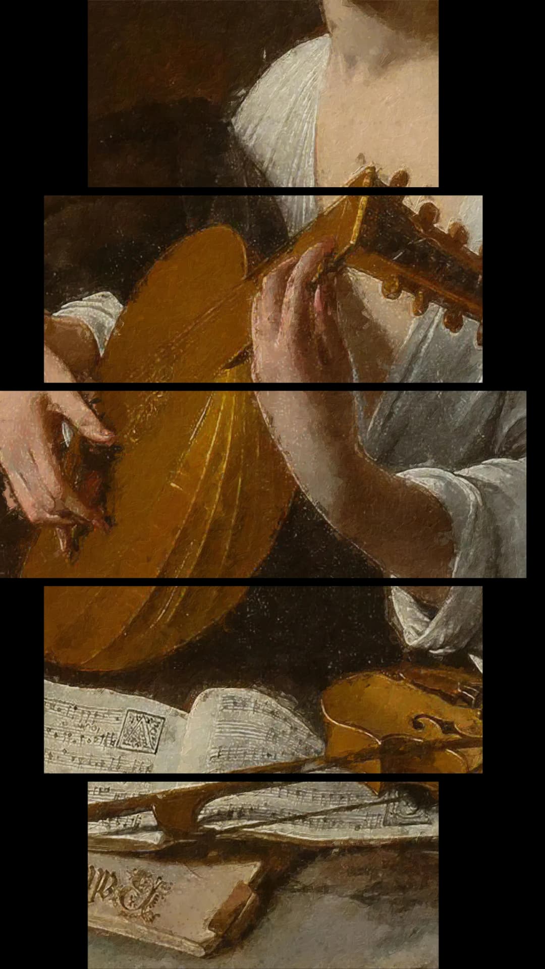 Baroque Lute Player – 5 Panels Hierarchy