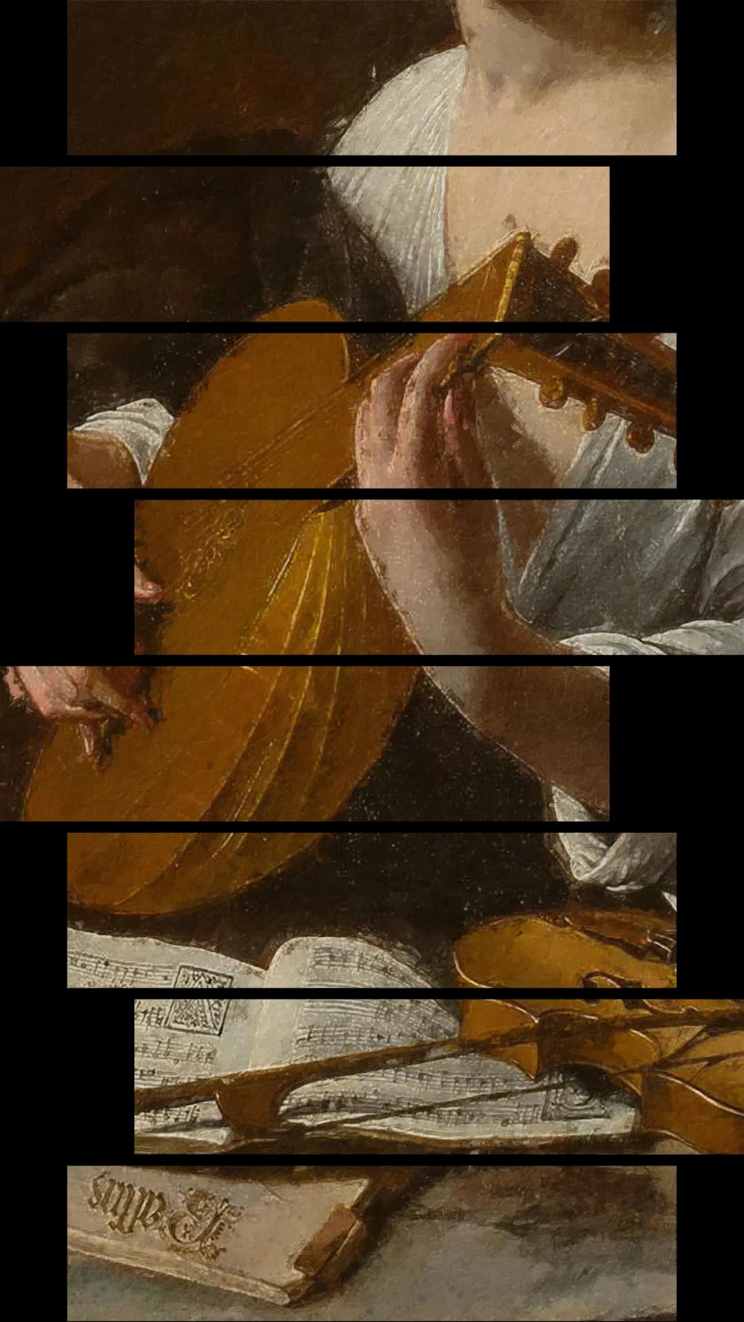 Baroque Lute Player – 8 Panels Hierarchy
