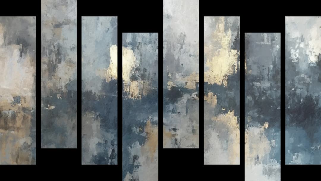 Blue Mist Cityscape – 8 Panels Hierarchy