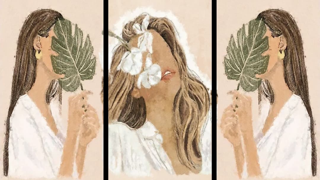 Boho Leaf Women – 3 Panels