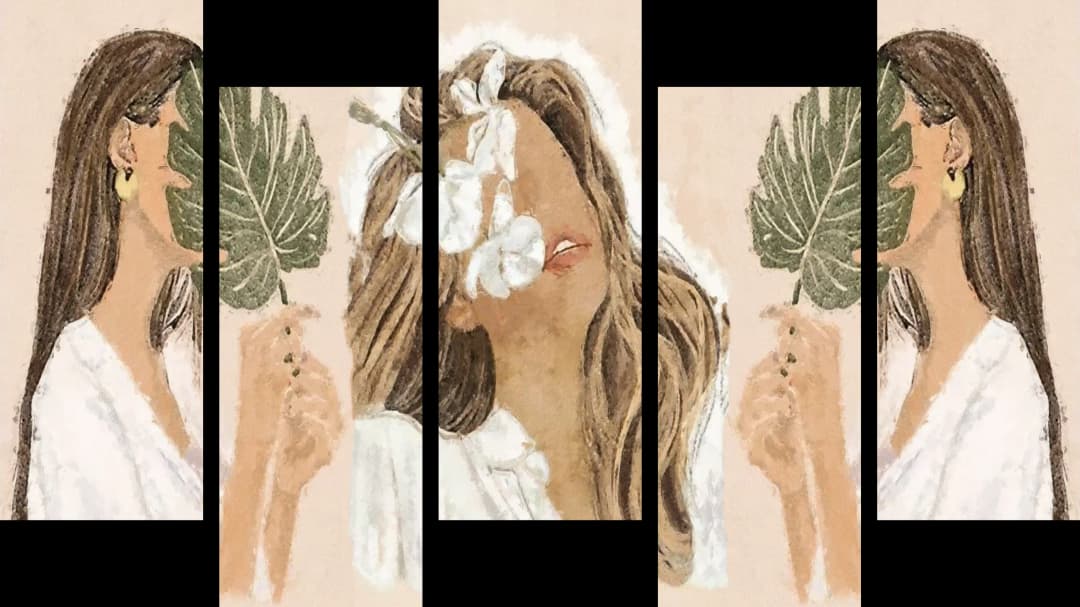 Boho Leaf Women – 5 Panels Up & Down