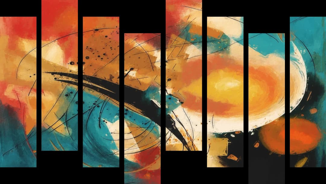 Bold Circular Swirl – 8 Panels Hierarchy