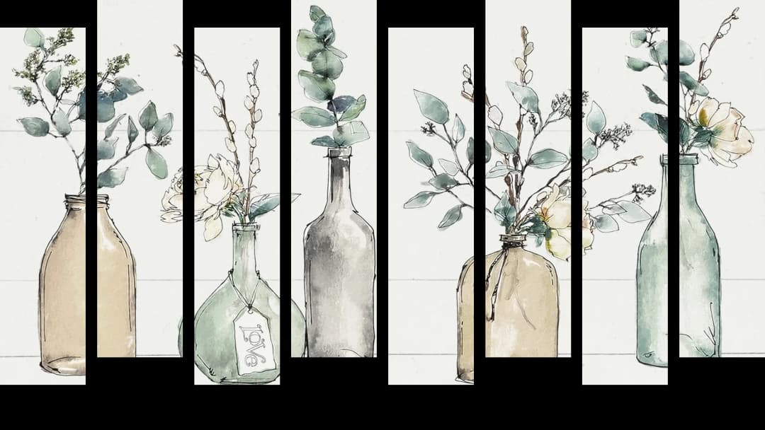 Botanical Bottles – 8 Panels Up & Down