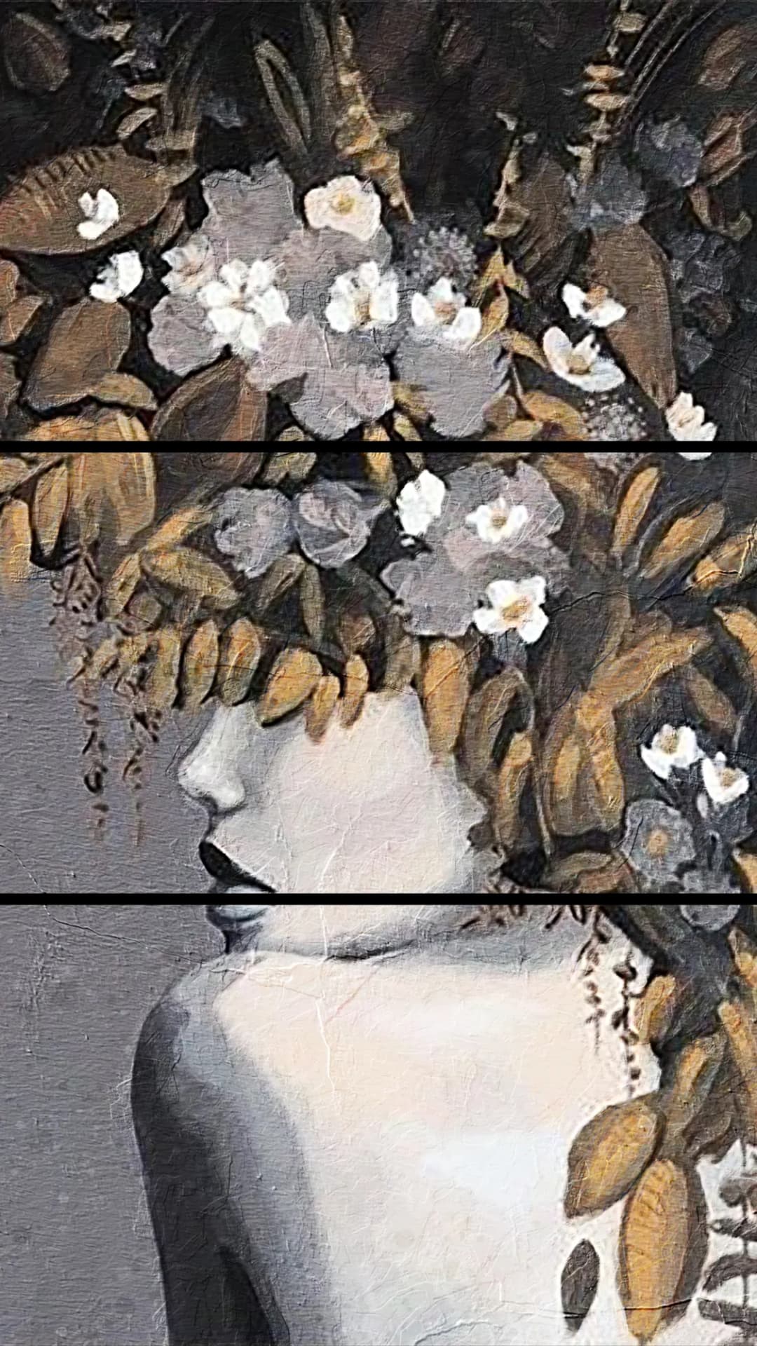 Botanical Head Dream – 3 Panels