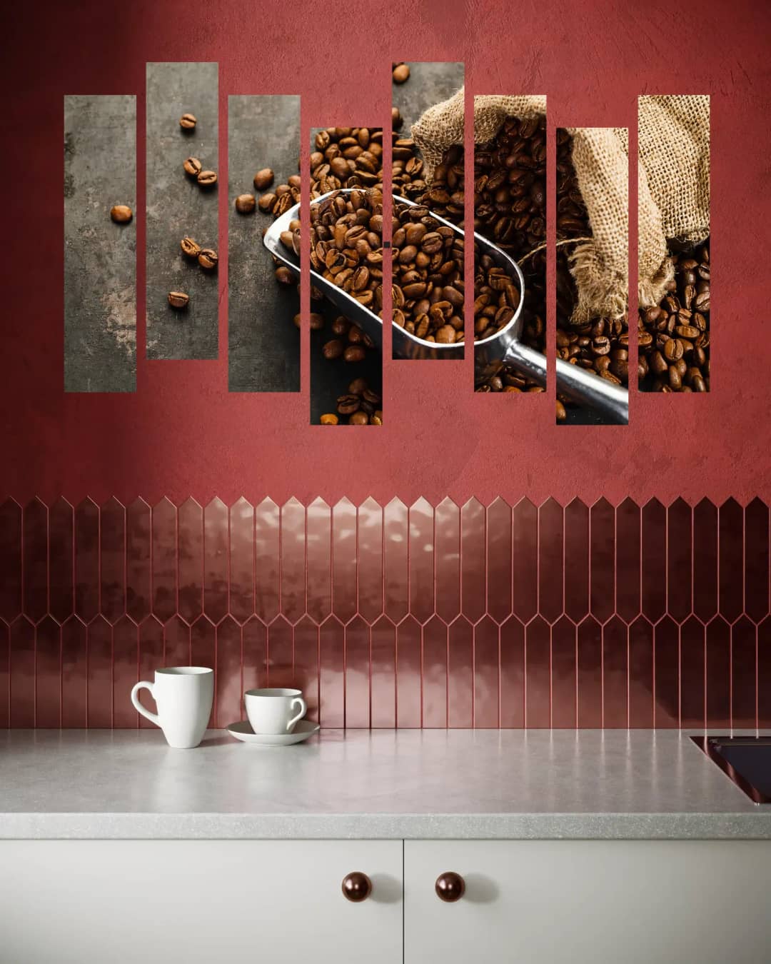 Burlap Sack Coffee Beans – 8 Panels Hierarchy
