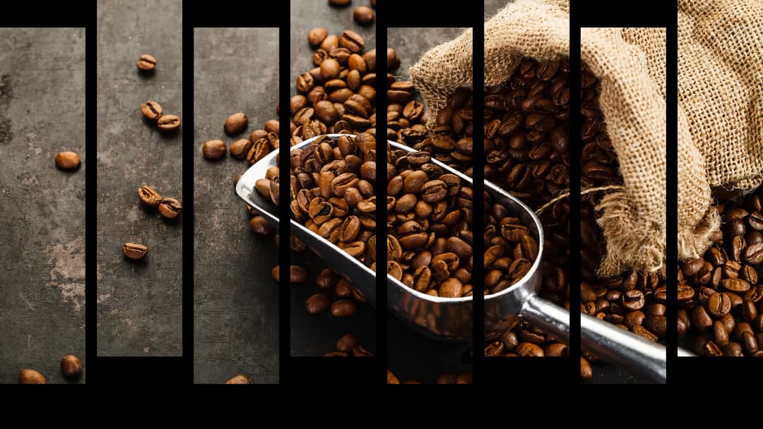Burlap Sack Coffee Beans – 8 Panels Up & Down