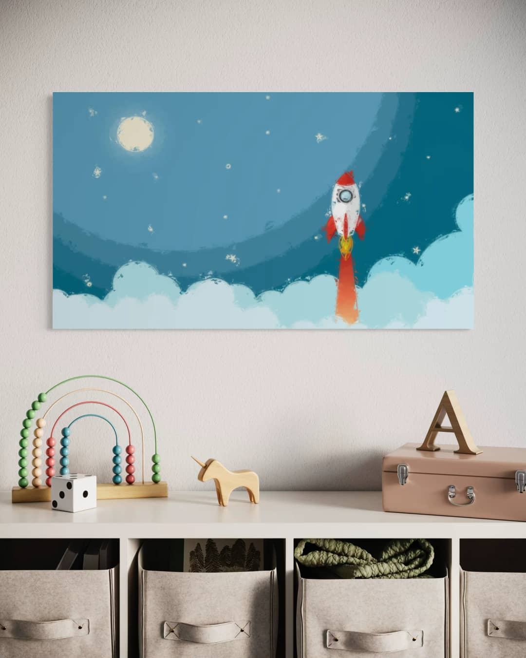 Cartoon Rocket Space Launch