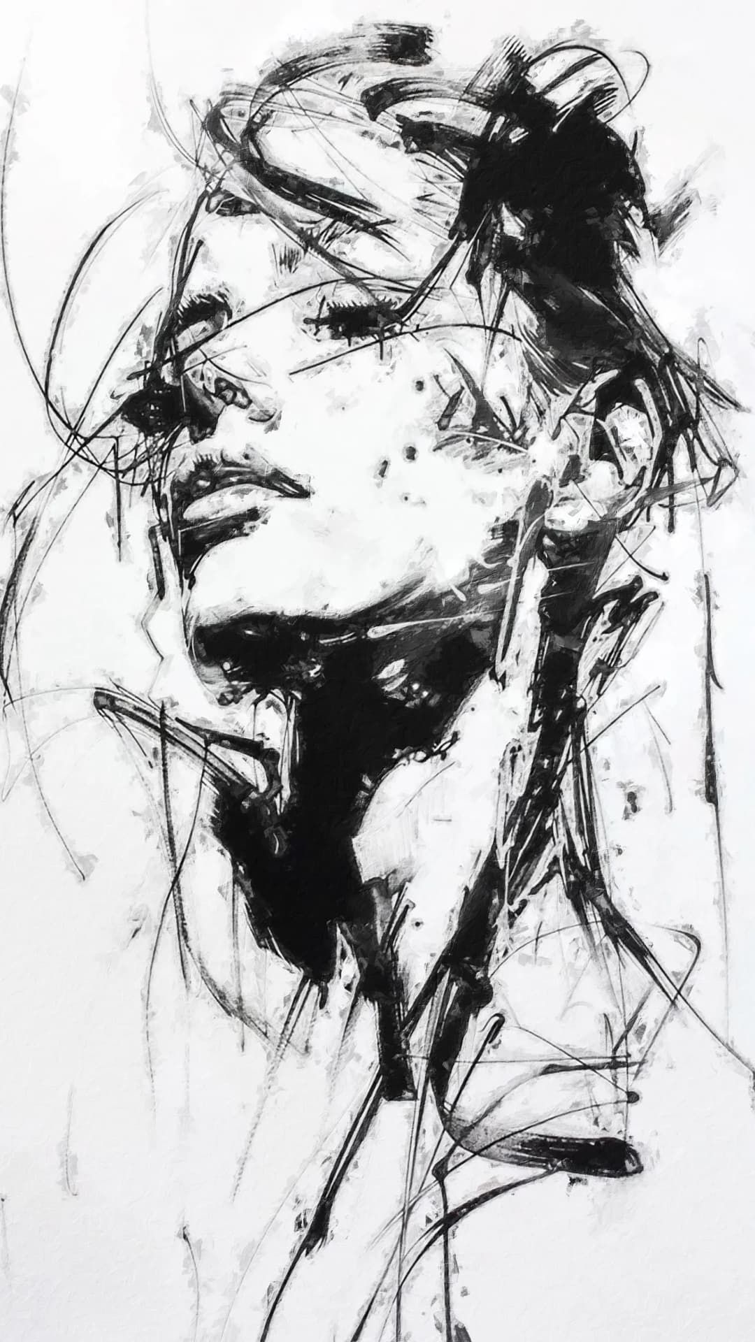 Charcoal Ink Sketch