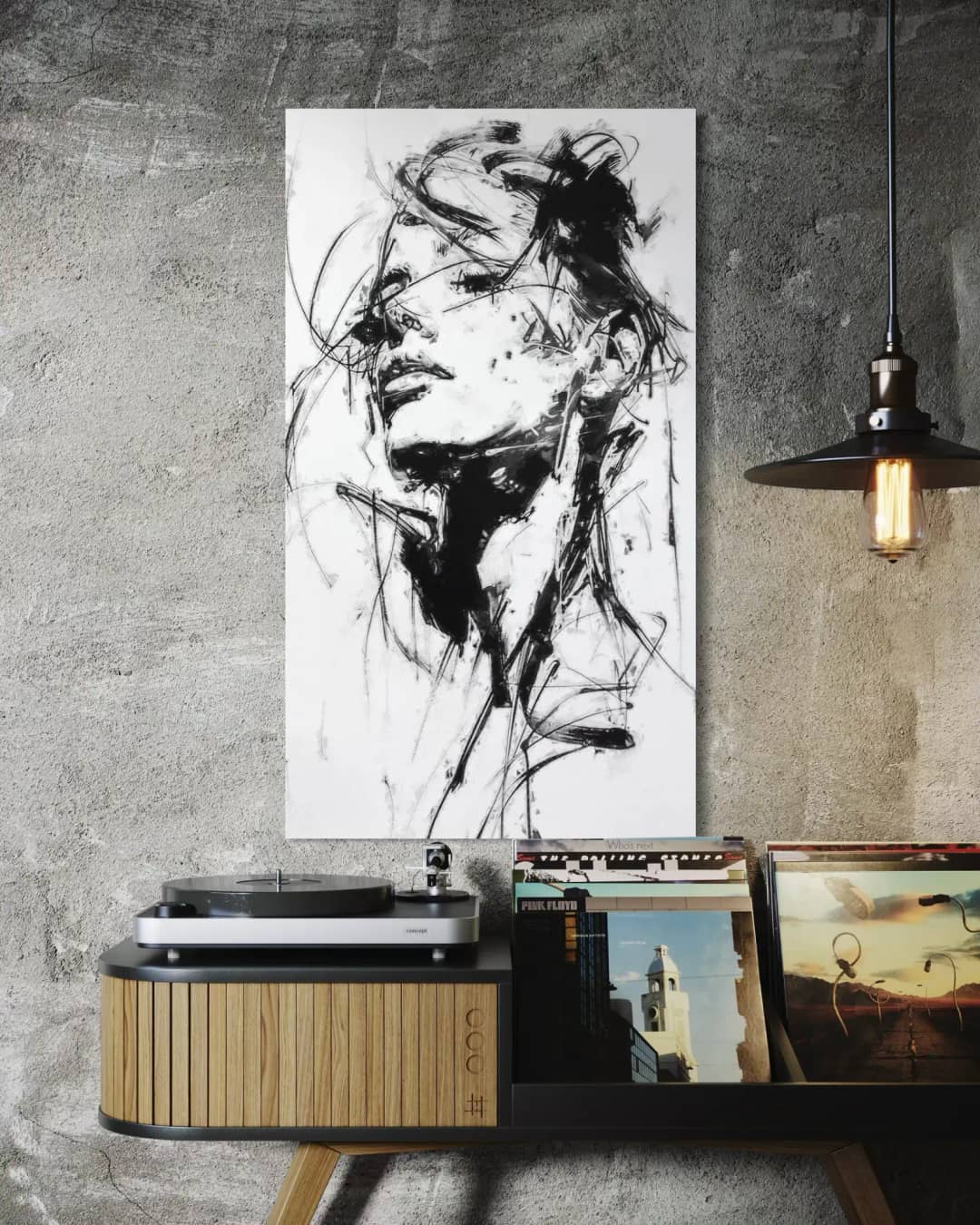 Charcoal Ink Sketch