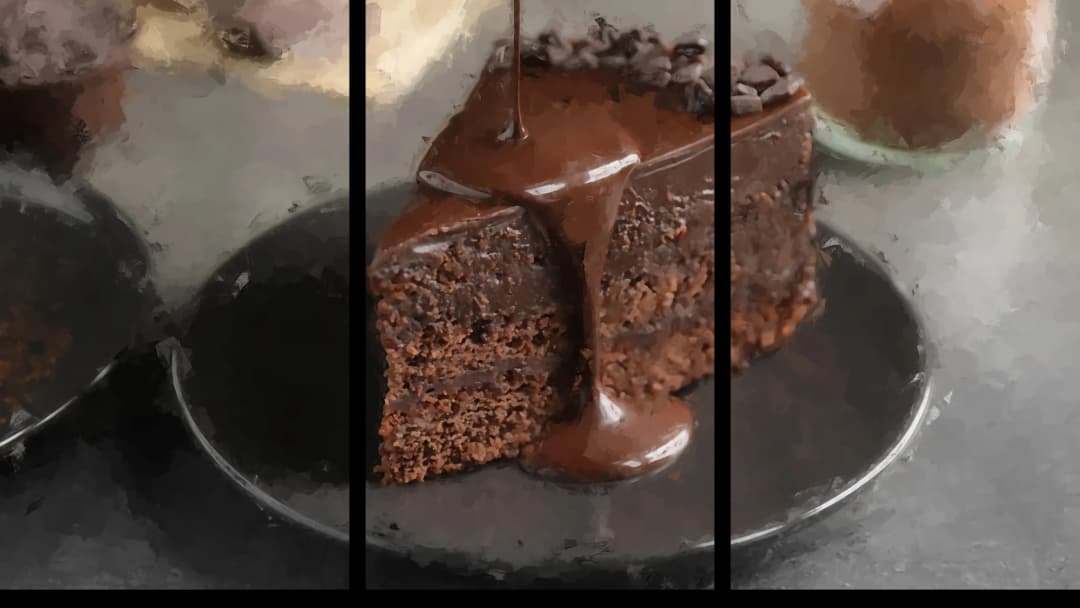 Chocolate Cake Drizzle – 3 Panels