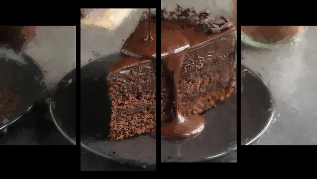 Chocolate Cake Drizzle – 4 Panels