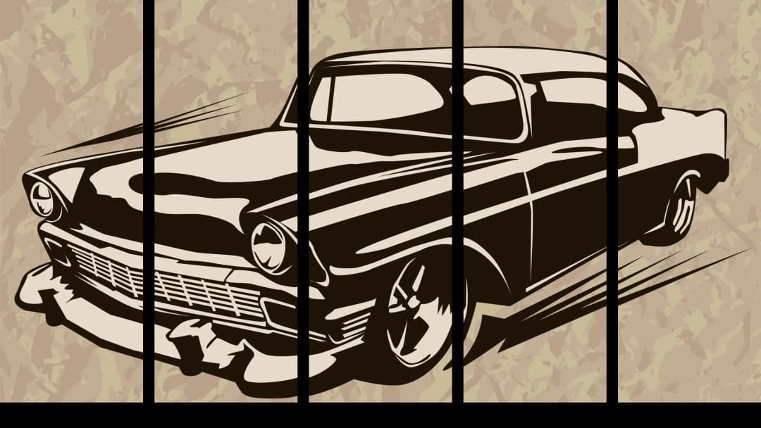 Classic Muscle Car – 5 Panels Straight