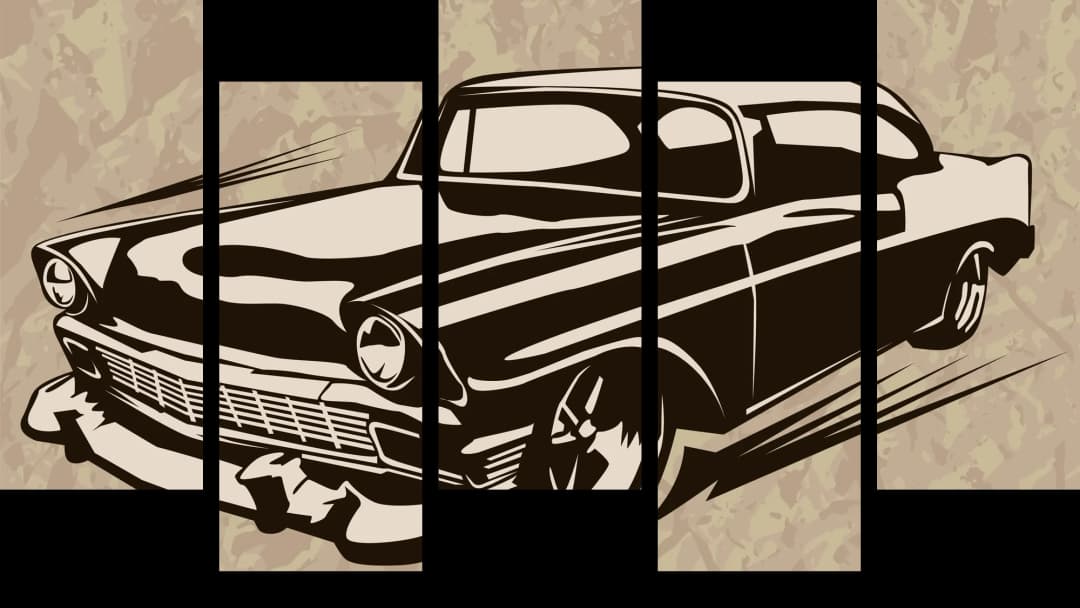 Classic Muscle Car – 5 Panels Up & Down