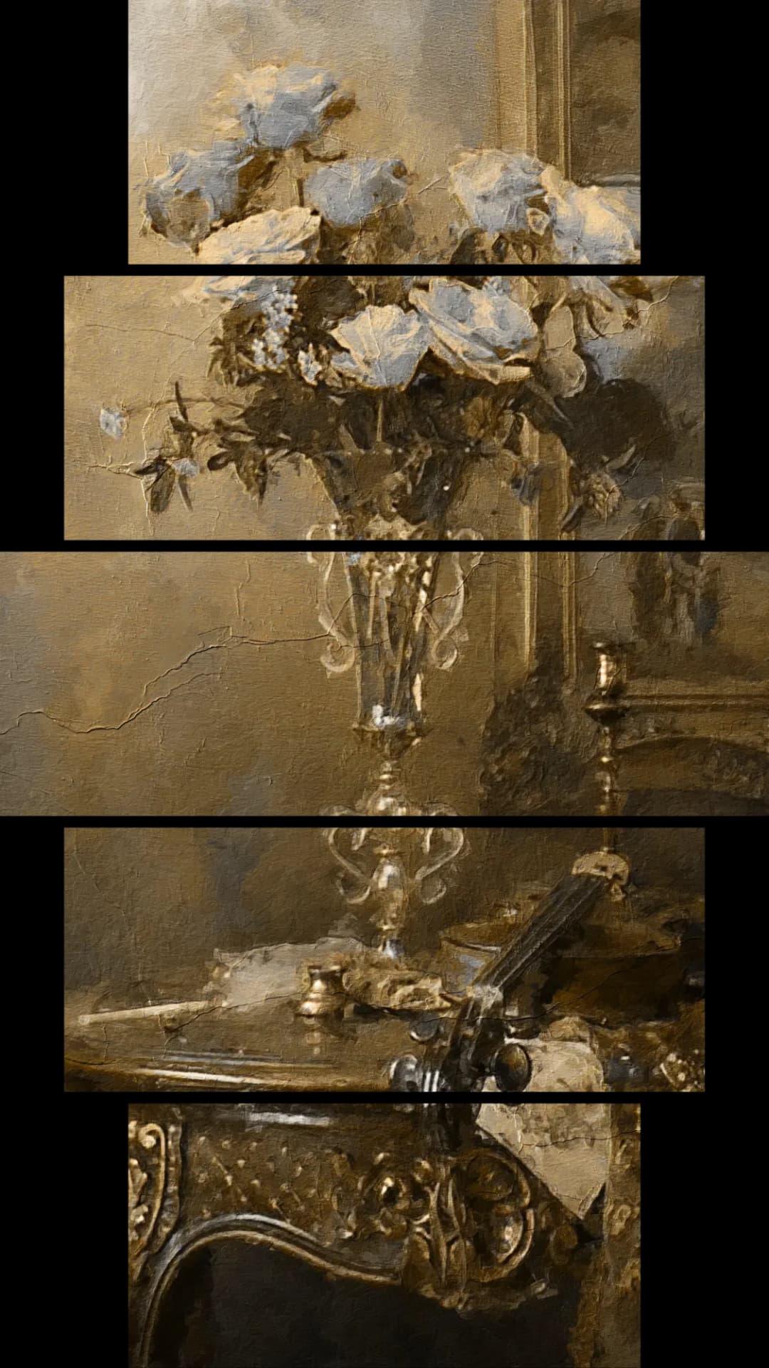 Classic Roses Vase – 5 Panels Hierarchy