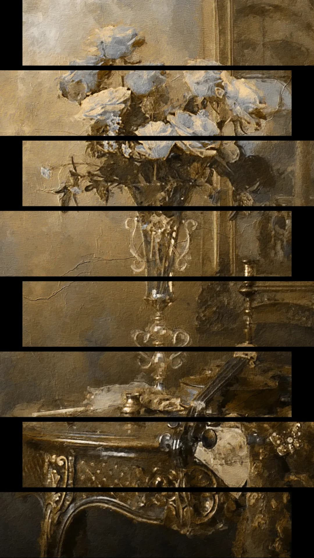 Classic Roses Vase – 8 Panels Up & Down