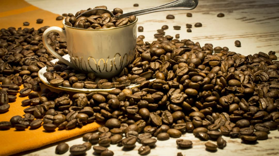 Coffee Beans Rustic Cup
