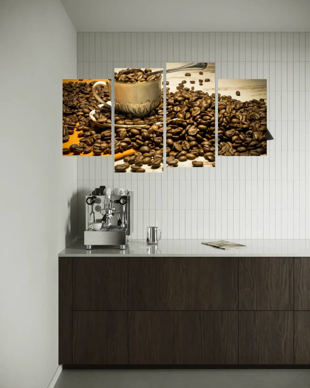 Coffee Beans Rustic Cup – 4 Panels