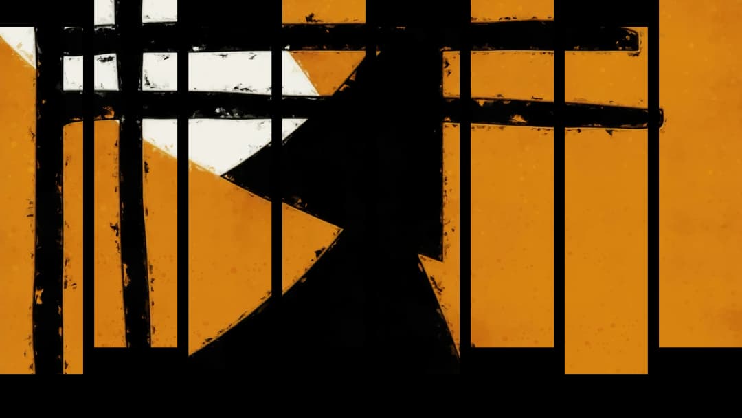 Constructivist Amber Black – 8 Panels Up & Down