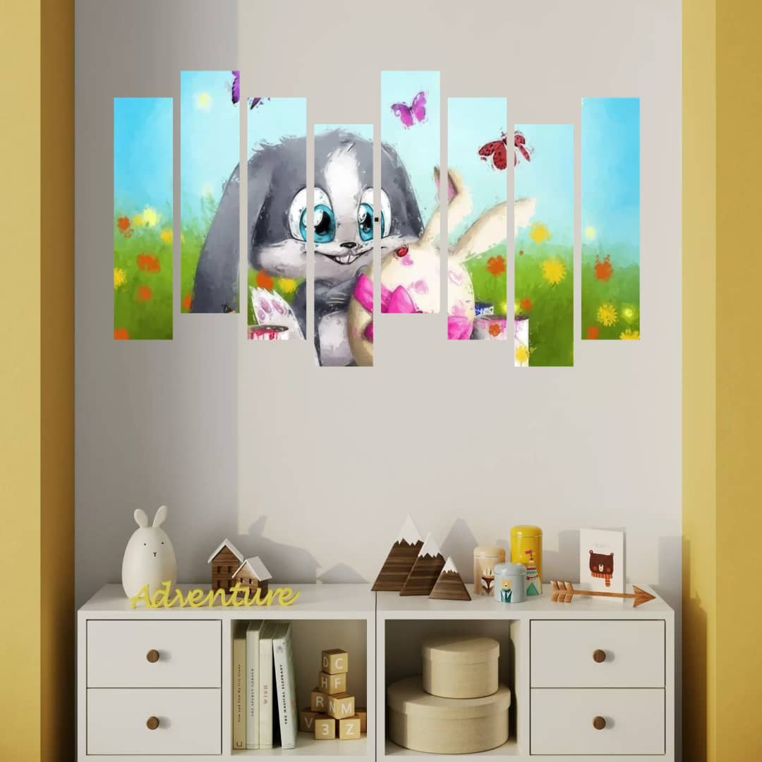 Cute Bunny Painted Egg – 8 Panels Hierarchy