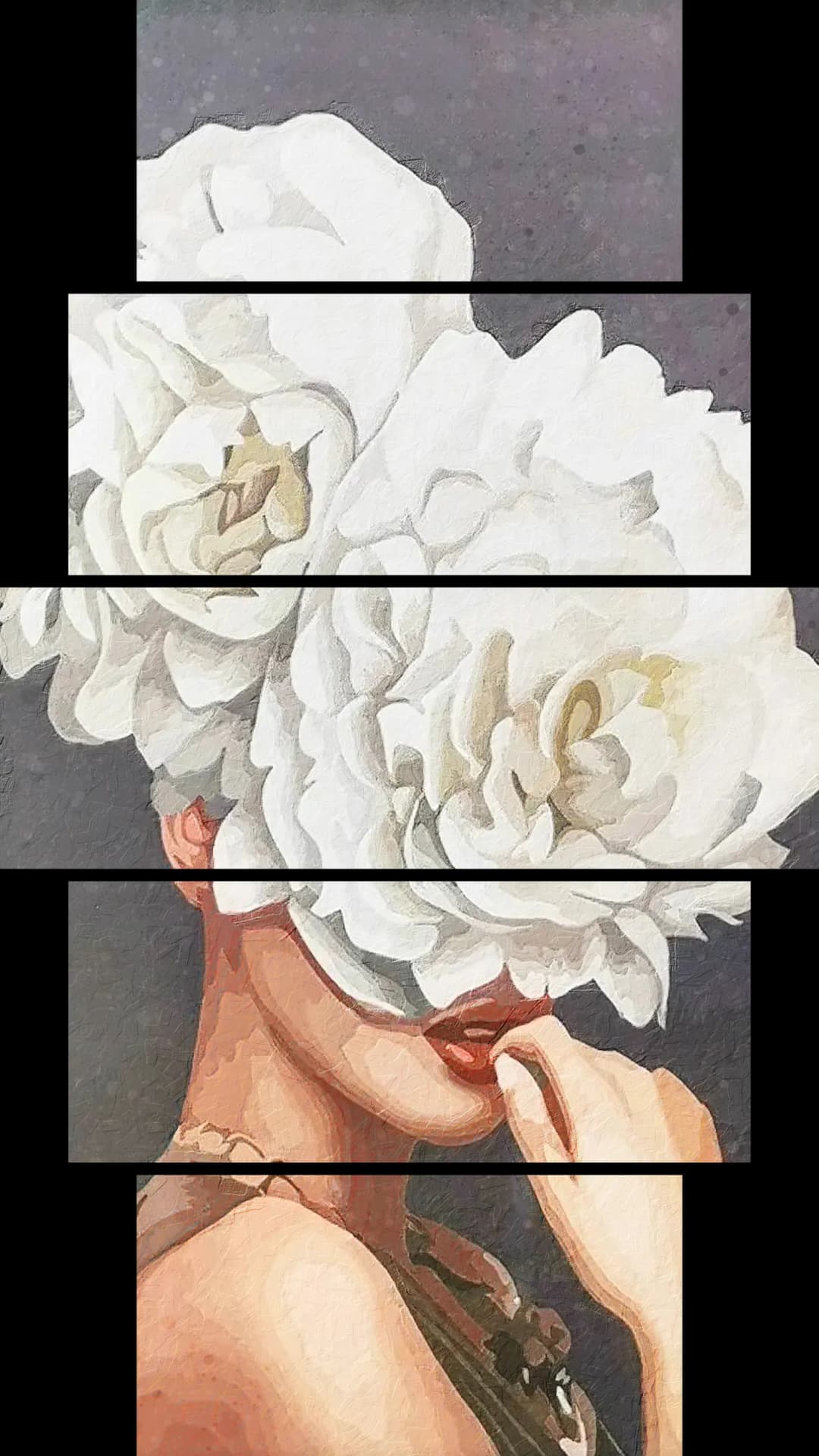 Double Peony Crown – 5 Panels Hierarchy