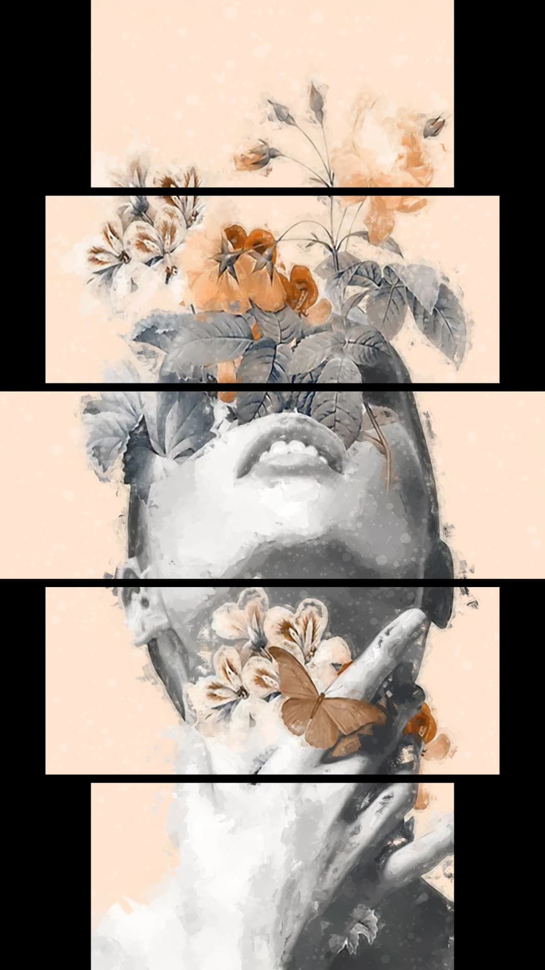 Dreamy Floral Face – 5 Panels Hierarchy