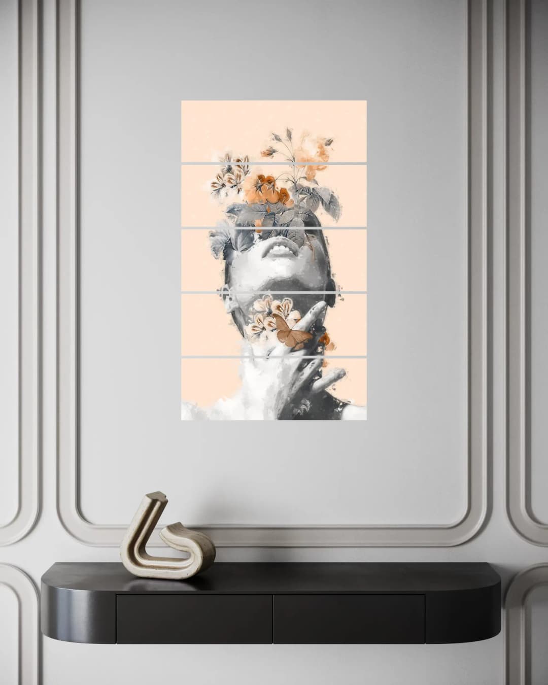 Dreamy Floral Face – 5 Panels Straight