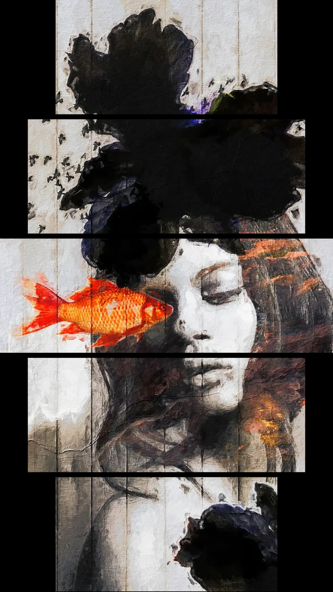 Dreamy Woman Goldfish – 5 Panels Hierarchy