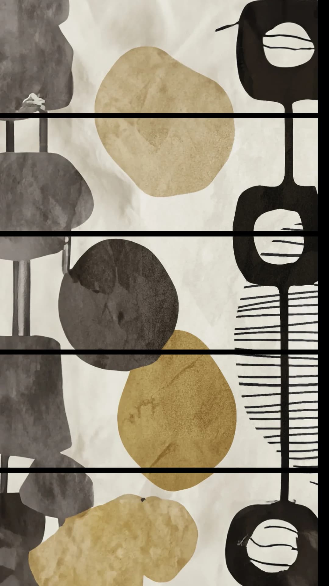 Eclectic Circles Totem – 5 Panels Straight