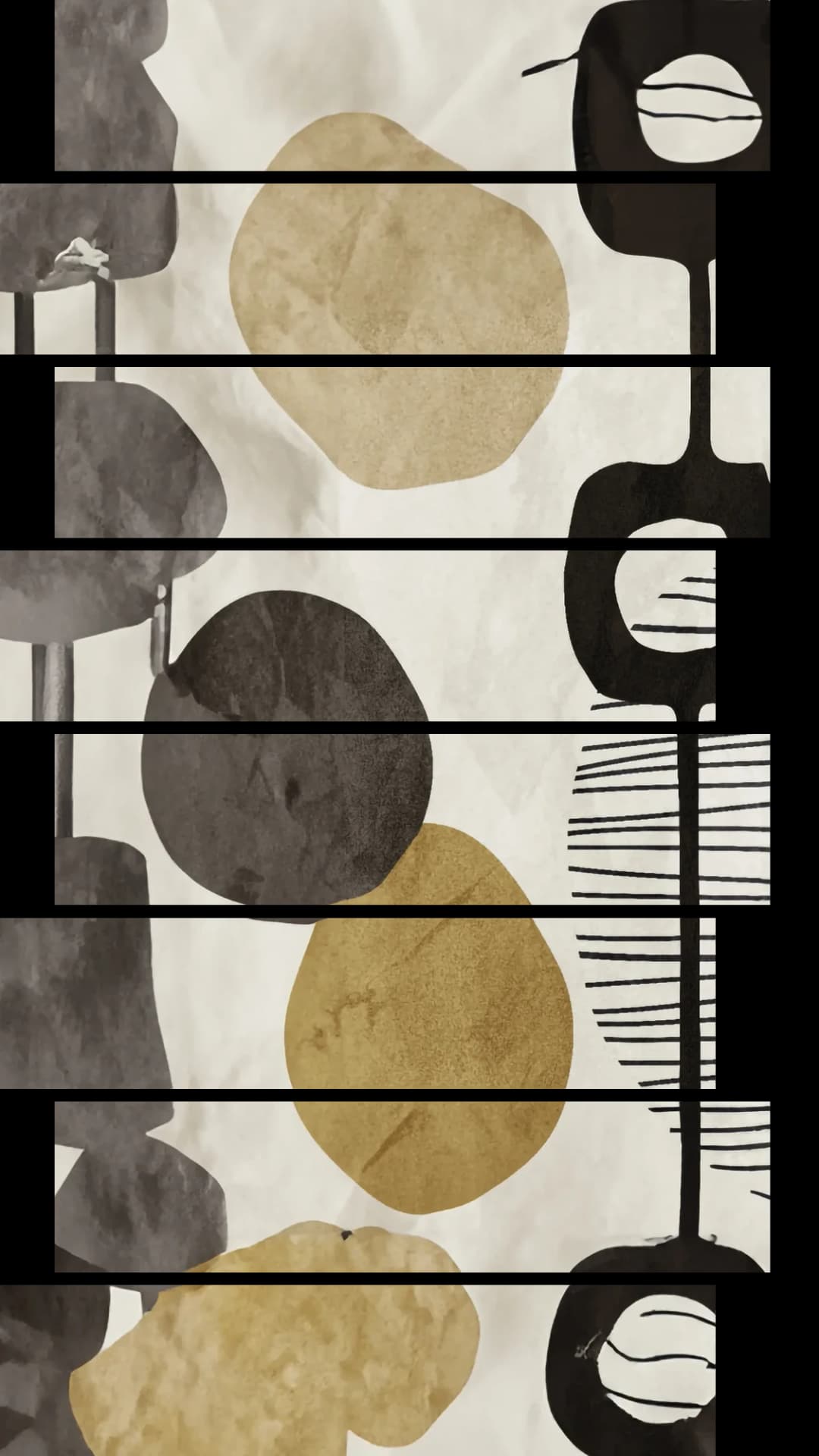 Eclectic Circles Totem – 8 Panels Up & Down