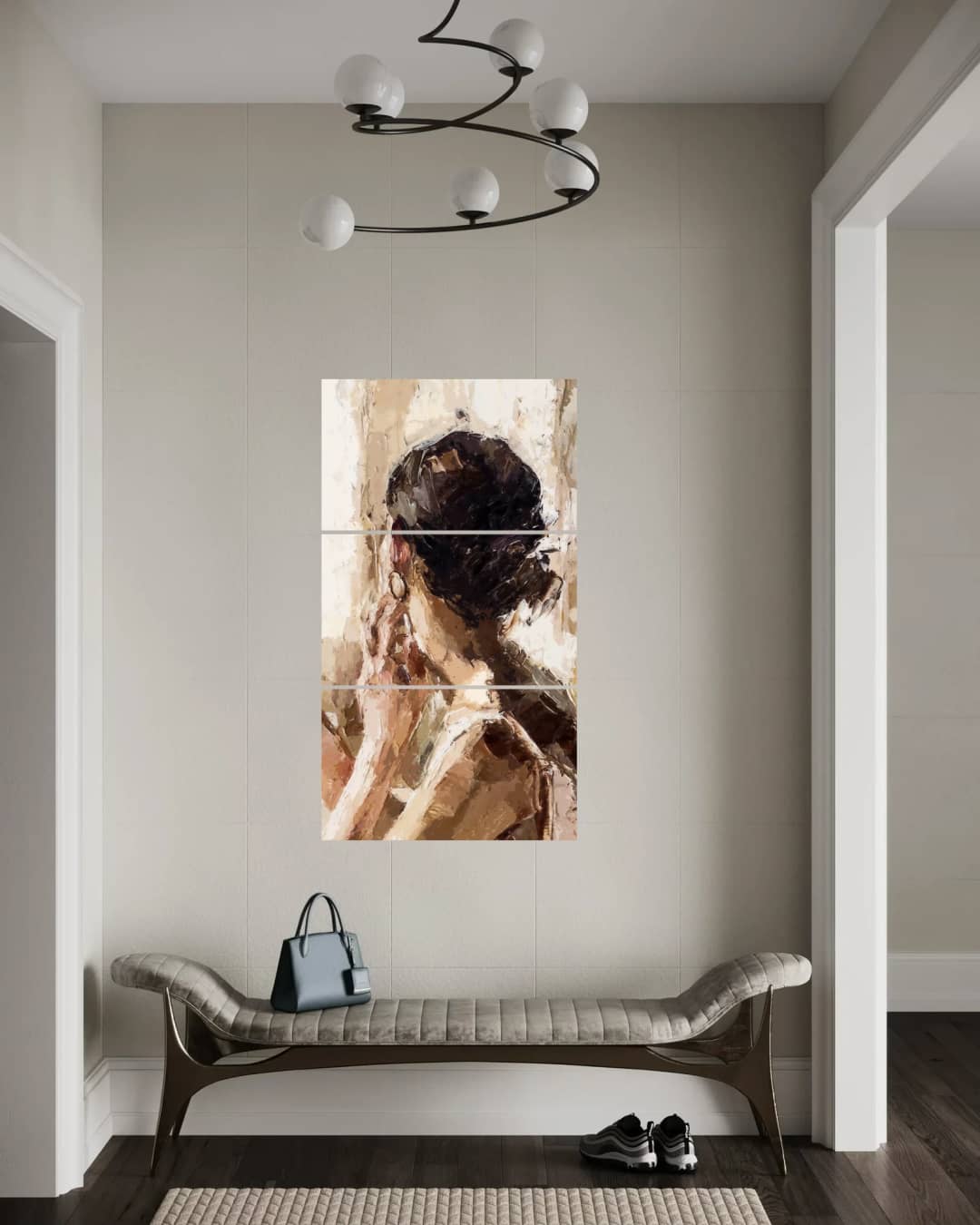 Elegant Back Portrait – 3 Panels