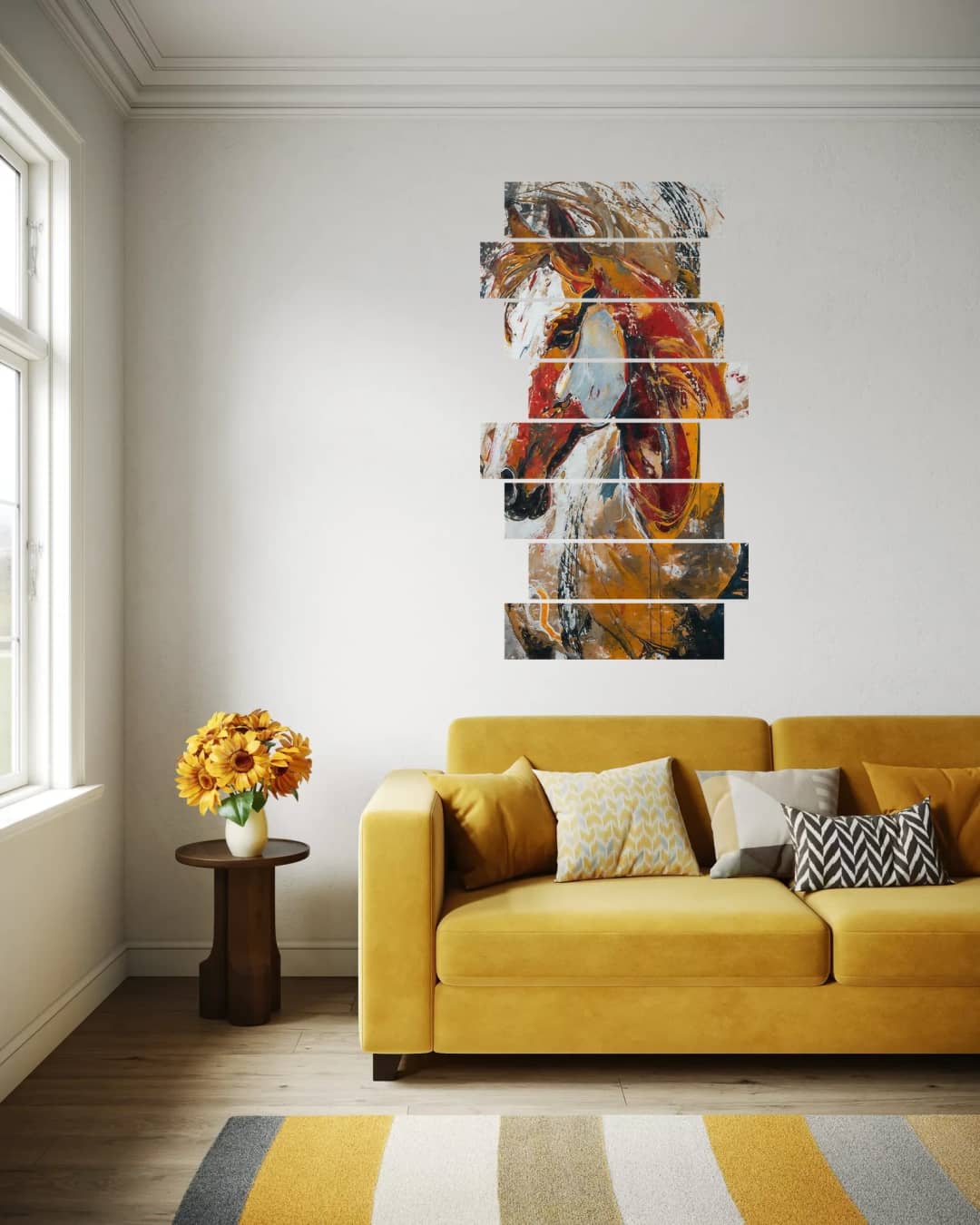 Expressive Horse Portrait – 8 Panels Hierarchy