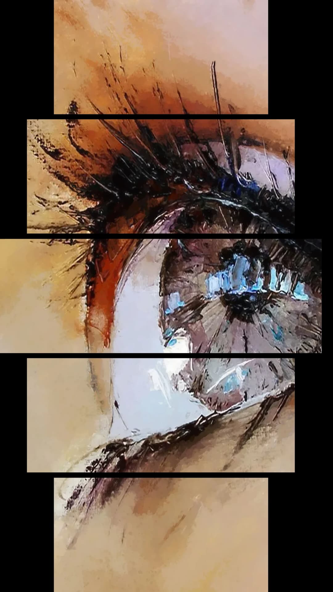 Expressive Painted Eye – 5 Panels Hierarchy