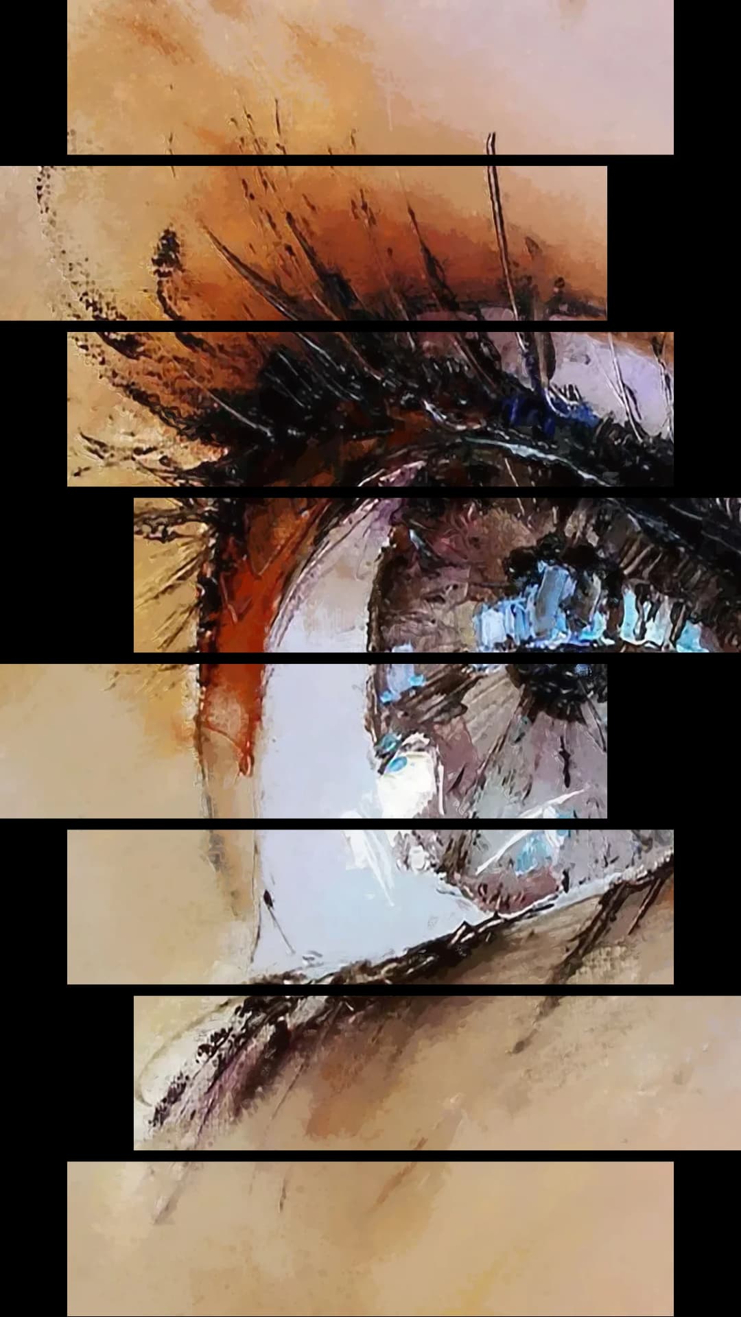 Expressive Painted Eye – 8 Panels Hierarchy