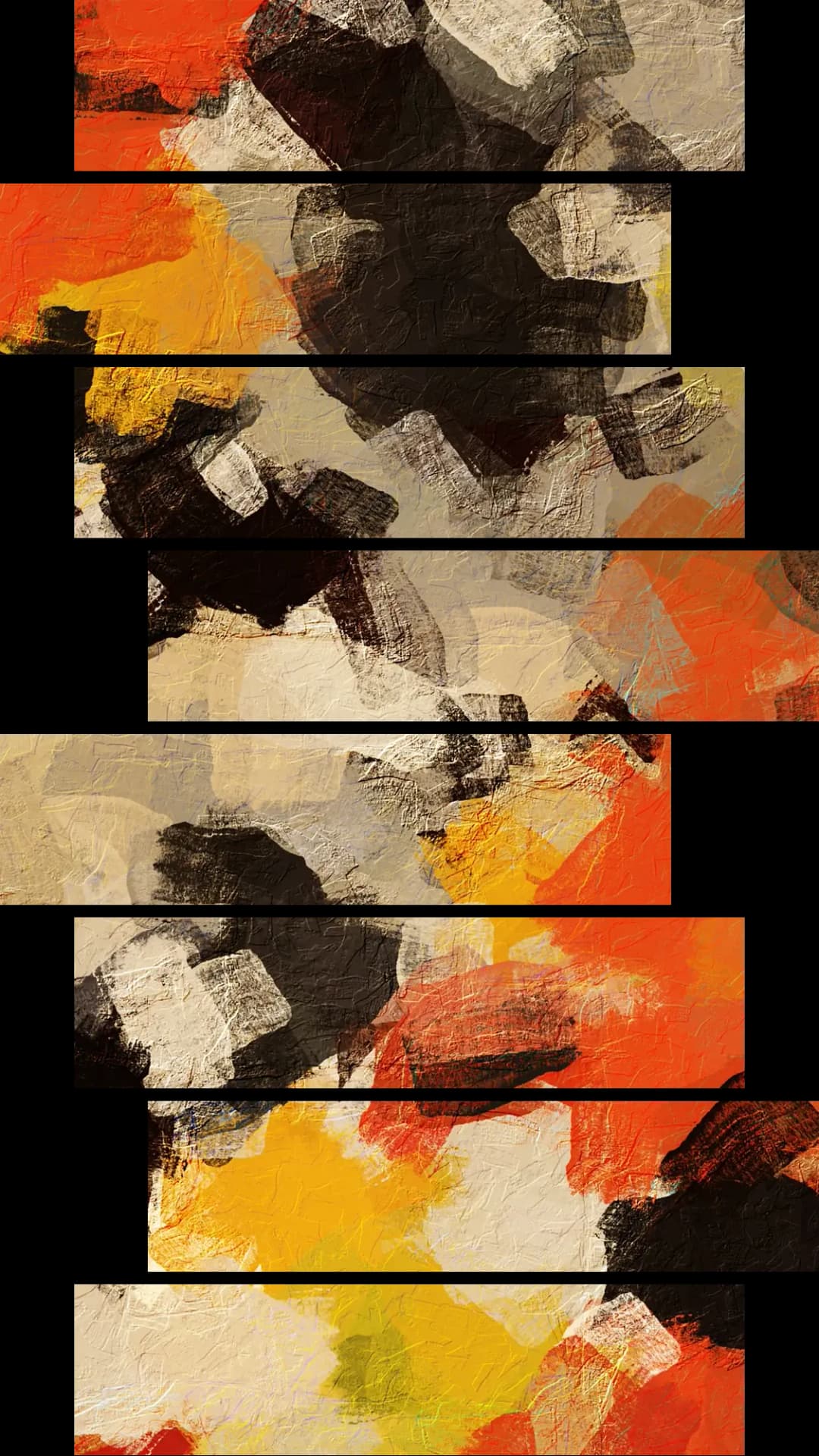 Expressive Warm Patches – 8 Panels Hierarchy