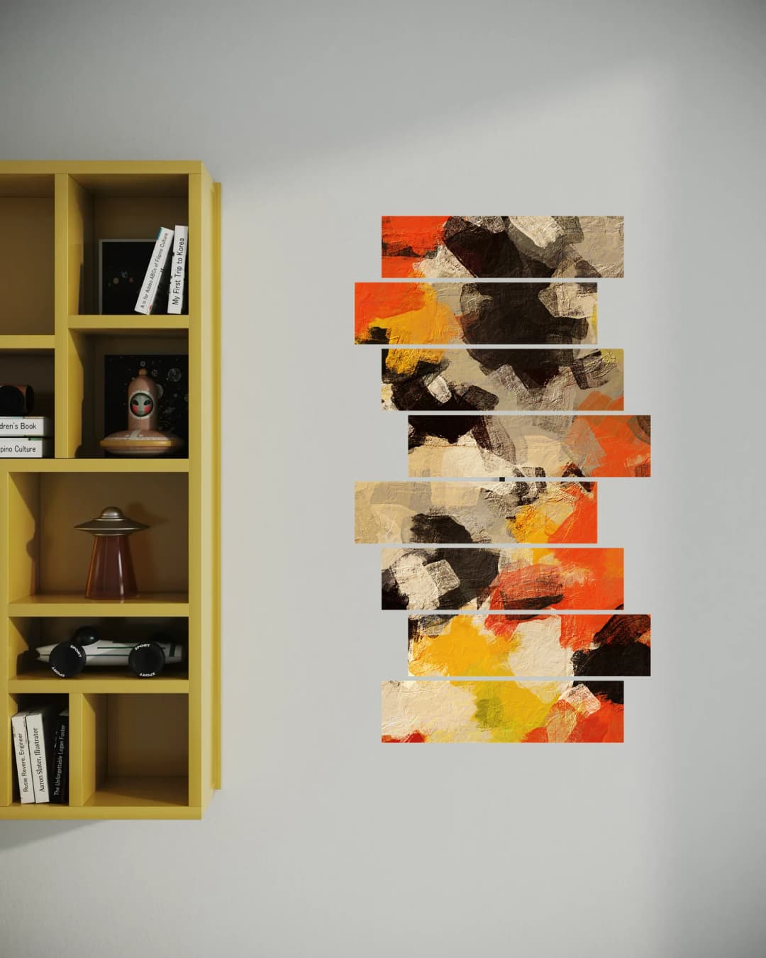 Expressive Warm Patches – 8 Panels Hierarchy
