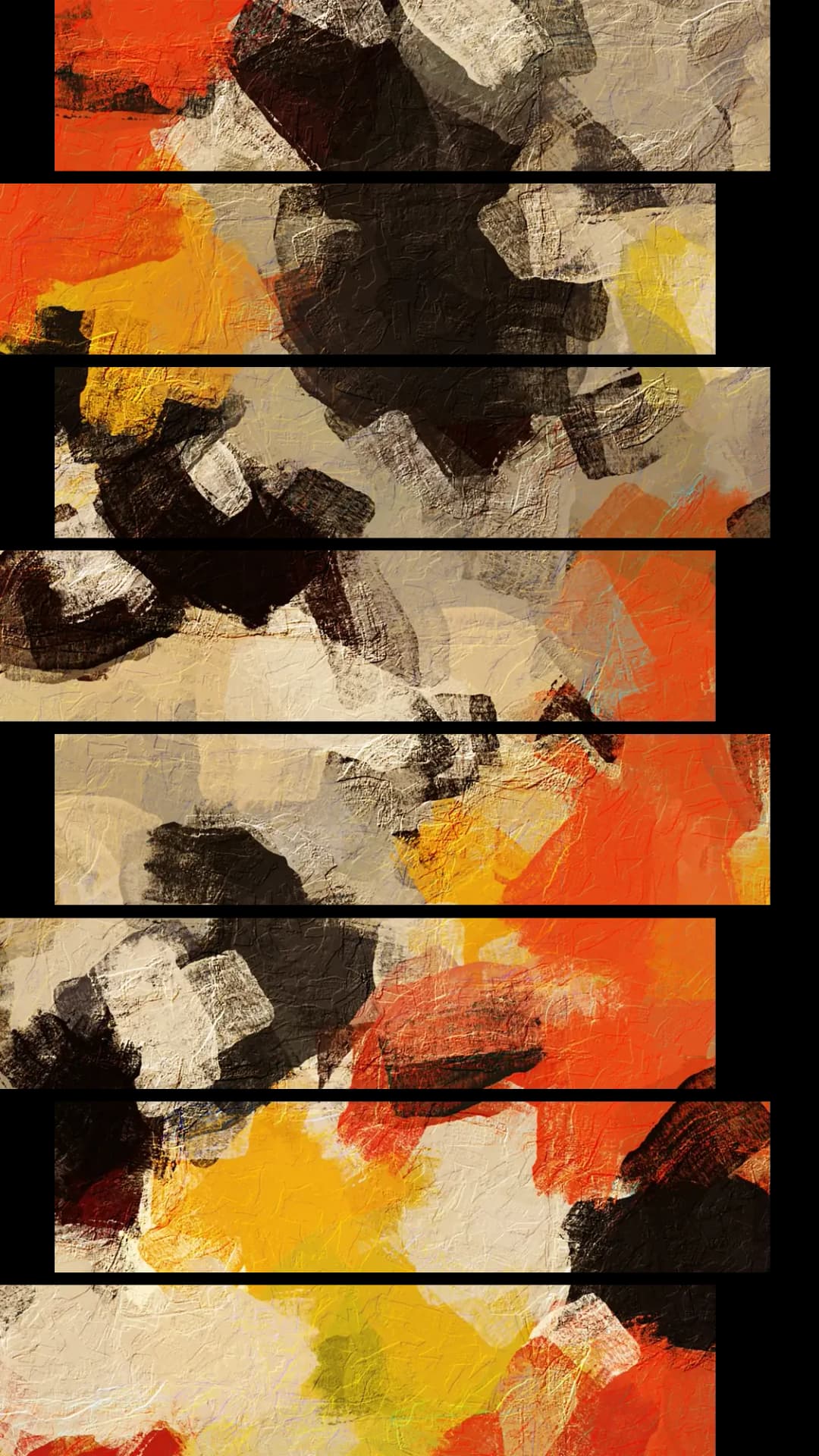 Expressive Warm Patches – 8 Panels Up & Down