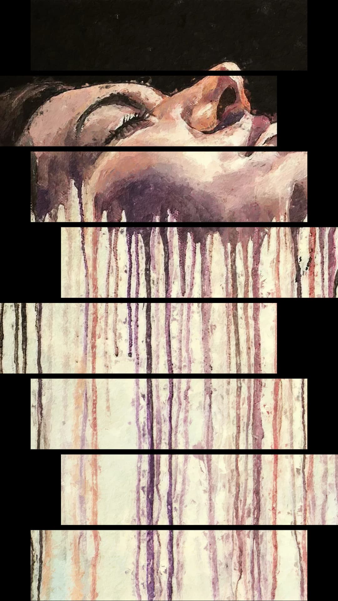 Face Drip Painting – 8 Panels Hierarchy