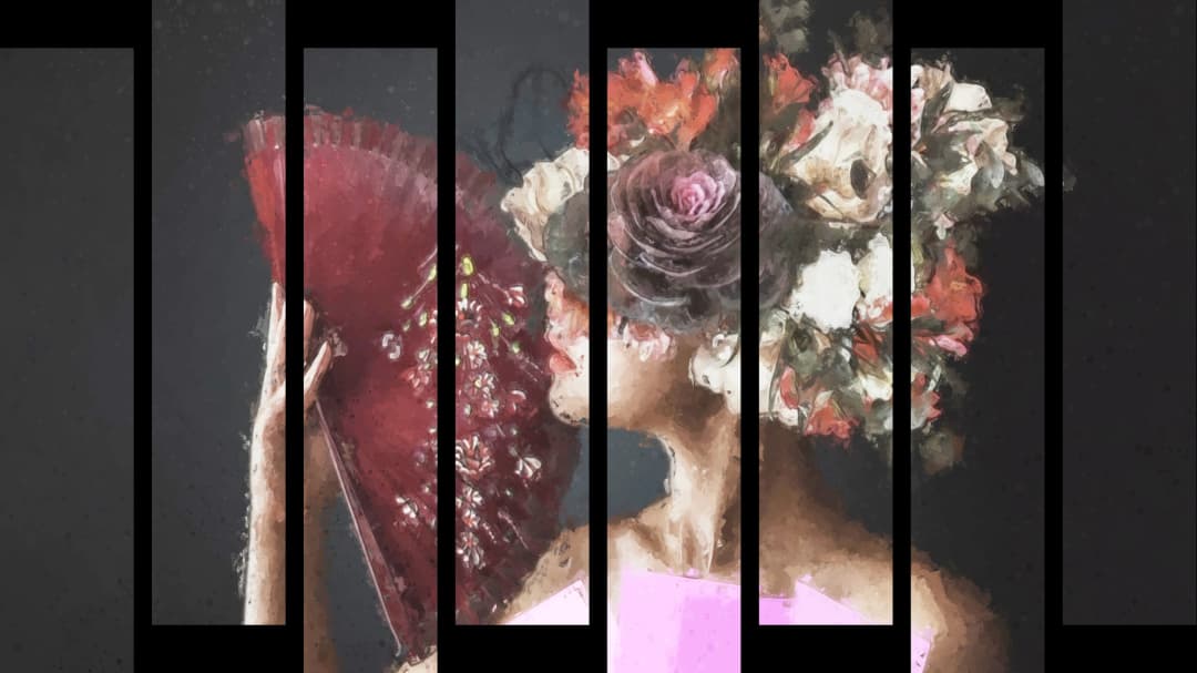 Fan Rose Woman – 8 Panels Up & Down